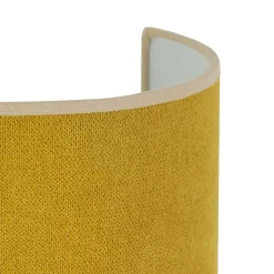 Wandlamp Celine, Soro, mosterdgeel, stof, E27