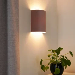 Wandlamp Celine, Soro, roze, stof, E27