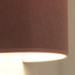 Wandlamp Celine, Soro, roze, stof, E27