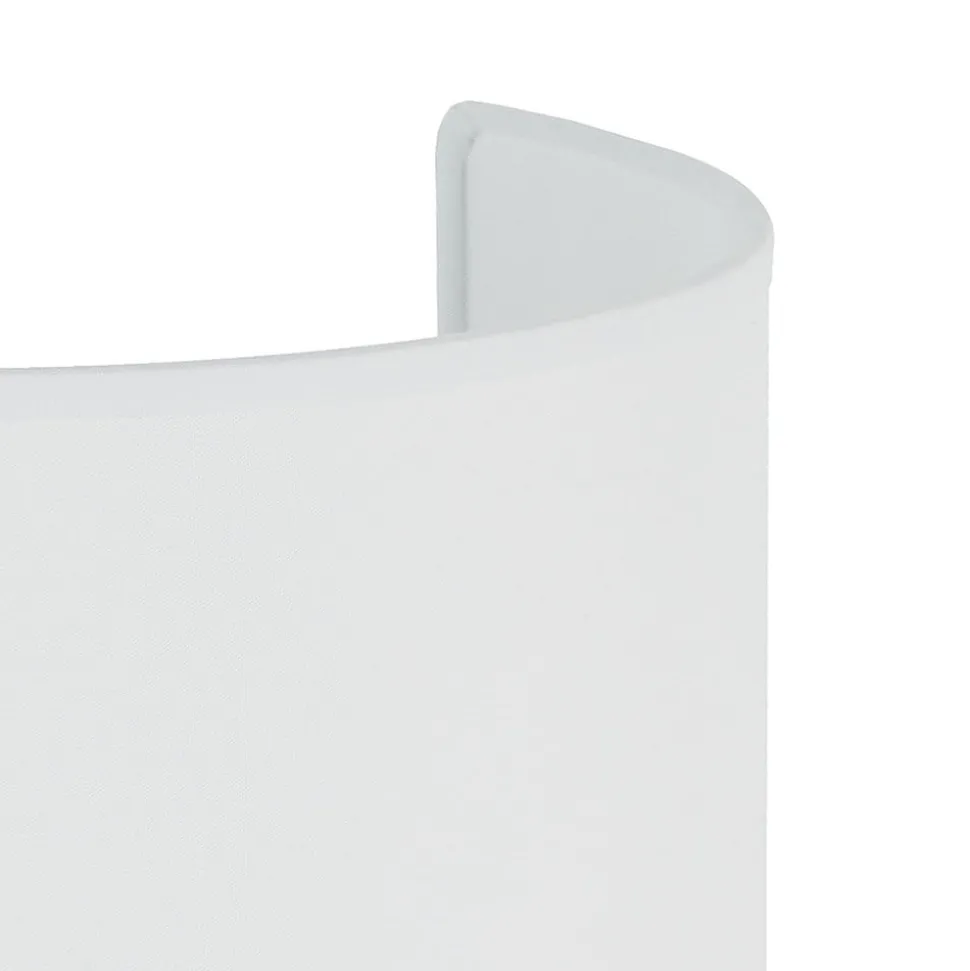 Wandlamp Celine, wit, stof, E27