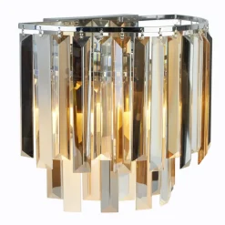 Wandlamp Clarissa met kristallen prisma's