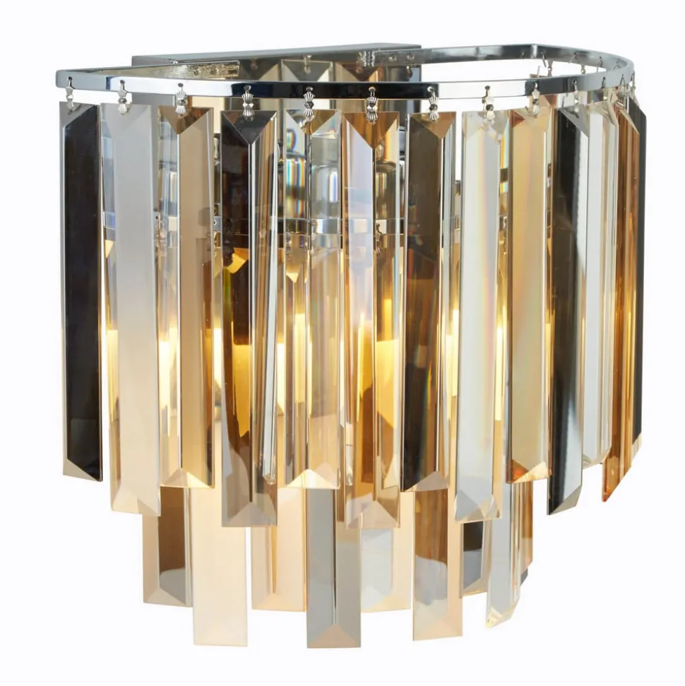 Wandlamp Clarissa met kristallen prisma's