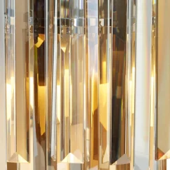 Wandlamp Clarissa met kristallen prisma's