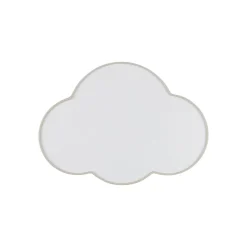 Wandlamp Cloud, beige, 43 cm breed, textiel, wolk, E27