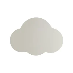 Wandlamp Cloud, beige, staal, indirect licht, 38 x 27 cm