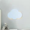 Wandlamp Cloud, blauw, staal, indirect licht, 38 x 27 cm