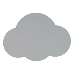 Wandlamp Cloud, grijs, 38 cm breed, metaal, wolk, G9