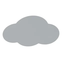 Wandlamp Cloud, grijs, 38 cm breed, metaal, wolk, G9