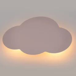 Wandlamp Cloud, roze, 38 cm breed, metaal, wolk, G9