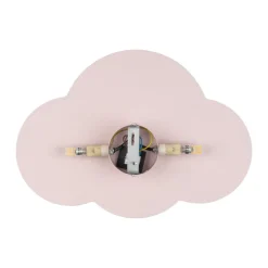 Wandlamp Cloud, roze, 38 cm breed, metaal, wolk, G9