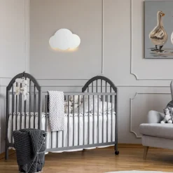 Wandlamp Cloud, wit, staal, indirect licht, 38 x 27 cm