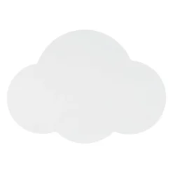 Wandlamp Cloud, wit, staal, indirect licht, 38 x 27 cm