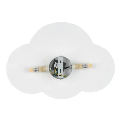 Wandlamp Cloud, wit, staal, indirect licht, 38 x 27 cm