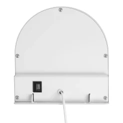 Wandlamp Cody, met legbord en USB-poort, wit