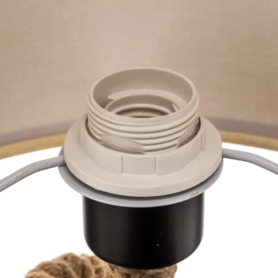 Wandlamp Corda met textiel kap en touw decor