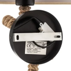 Wandlamp Corda met textiel kap en touw decor