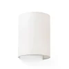 Wandlamp Cotton, gewelfd, 20 x 15 cm, beige