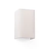 Wandlamp Cotton, hoekig, 20 x 12 cm, beige