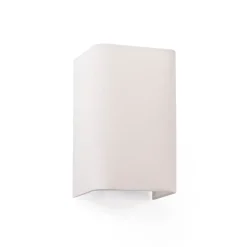 Wandlamp Cotton, hoekig, 20 x 12 cm, beige