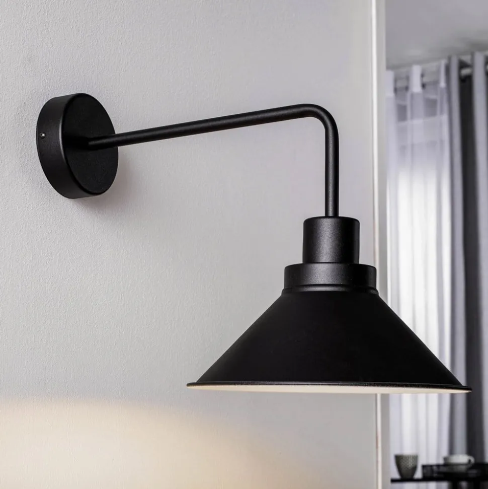 Wandlamp Craft I van metaal in zwart