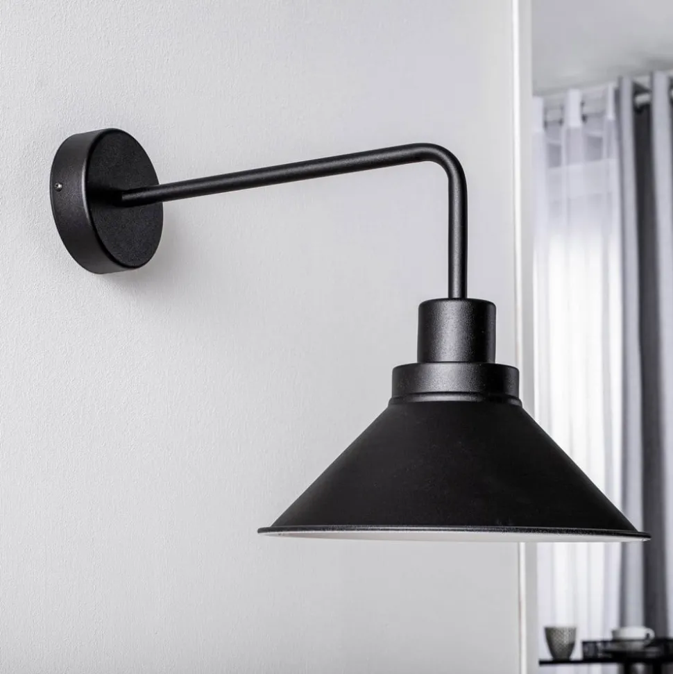 Wandlamp Craft I van metaal in zwart