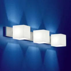 Wandlamp CUBE, 3-lichts met antiverblinding
