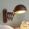 Wandlamp Curtis, roestkleurig, verstelbaar, 57 cm, E14