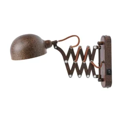 Wandlamp Curtis, roestkleurig, verstelbaar, 57 cm, E14