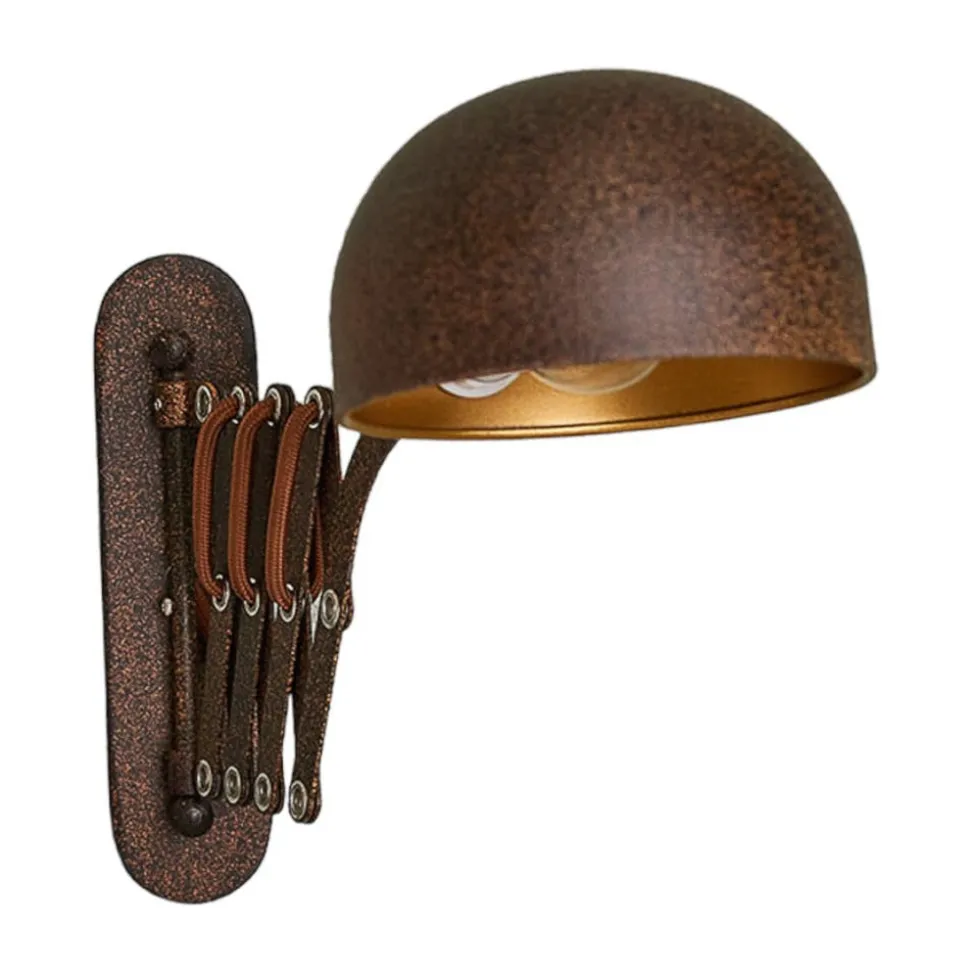 Wandlamp Curtis, roestkleurig, verstelbaar, 57 cm, E14