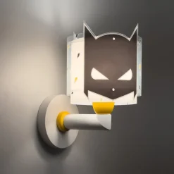 Wandlamp Dalber Dark Hero met stekker, wit/zwart