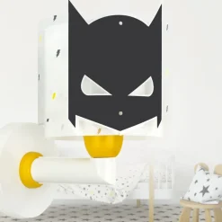 Wandlamp Dalber Dark Hero met stekker, wit/zwart