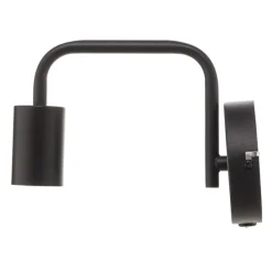 Wandlamp Diallo zonder kap zwart mat