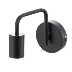 Wandlamp Diallo zonder kap zwart mat