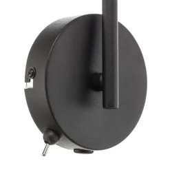 Wandlamp Diallo zonder kap zwart mat