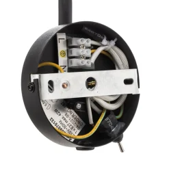 Wandlamp Diallo zonder kap zwart mat