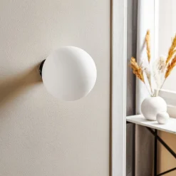 Wandlamp Dione, wandbevestiging zwart