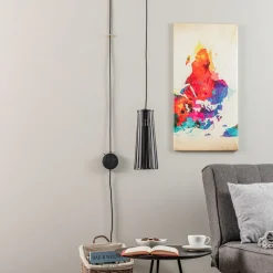 Wandlamp Dover met stekker, zwart, 1-lamp