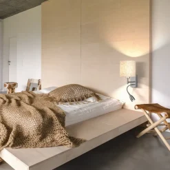 Wandlamp Dreamer LED leeslampje nikkel/linnen zandkleur