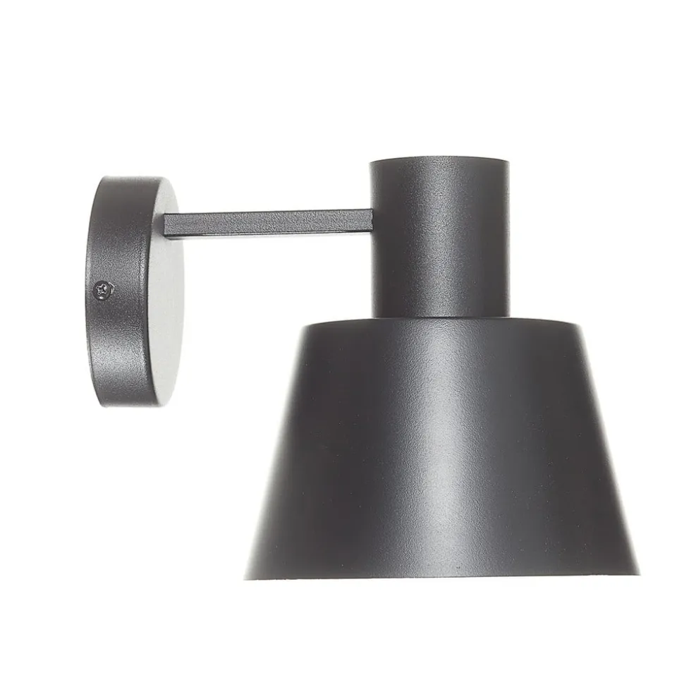 Wandlamp Dunka van metaal, 1-lamp, zwart