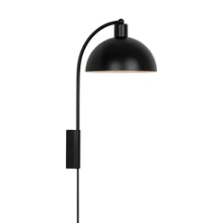 Wandlamp Ellen 20 met kabel + stekker, zwart