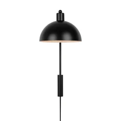 Wandlamp Ellen 20 met kabel + stekker, zwart