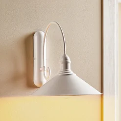 Wandlamp Elmo, wit gelakt