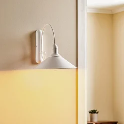 Wandlamp Elmo, wit gelakt