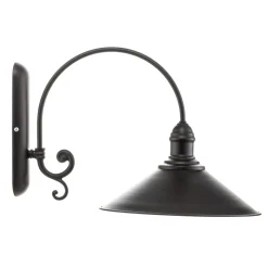 Wandlamp Elmo, zwart gelakt