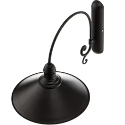 Wandlamp Elmo, zwart gelakt