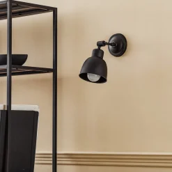 Wandlamp Emoti, 1-lamp, zwart