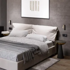 Wandlamp Enzo Long, zwart-goud, 22 cm, verstelbaar, G9