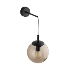 Wandlamp Esme, amberkleurig, hoogte 45 cm, glas, E27