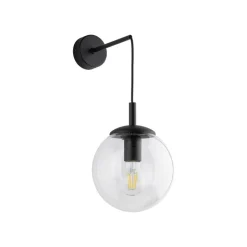 Wandlamp Esme, transparant, hoogte 45 cm, glas, E27