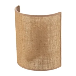 Wandlamp Euluna jute, bruin, textiel, 24 cm hoog, E27
